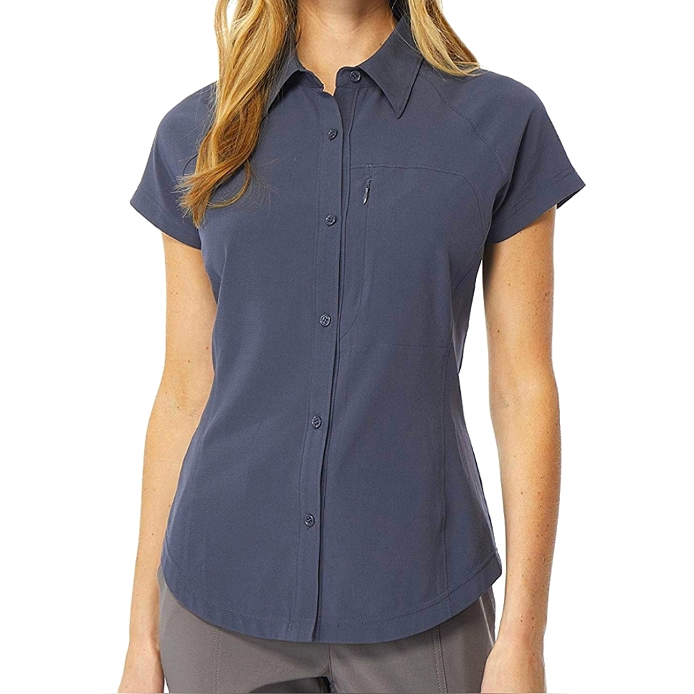 32 Degrees Cool NWT Gray Performance Activewear Button-Up Collared Shirt - SMALL
